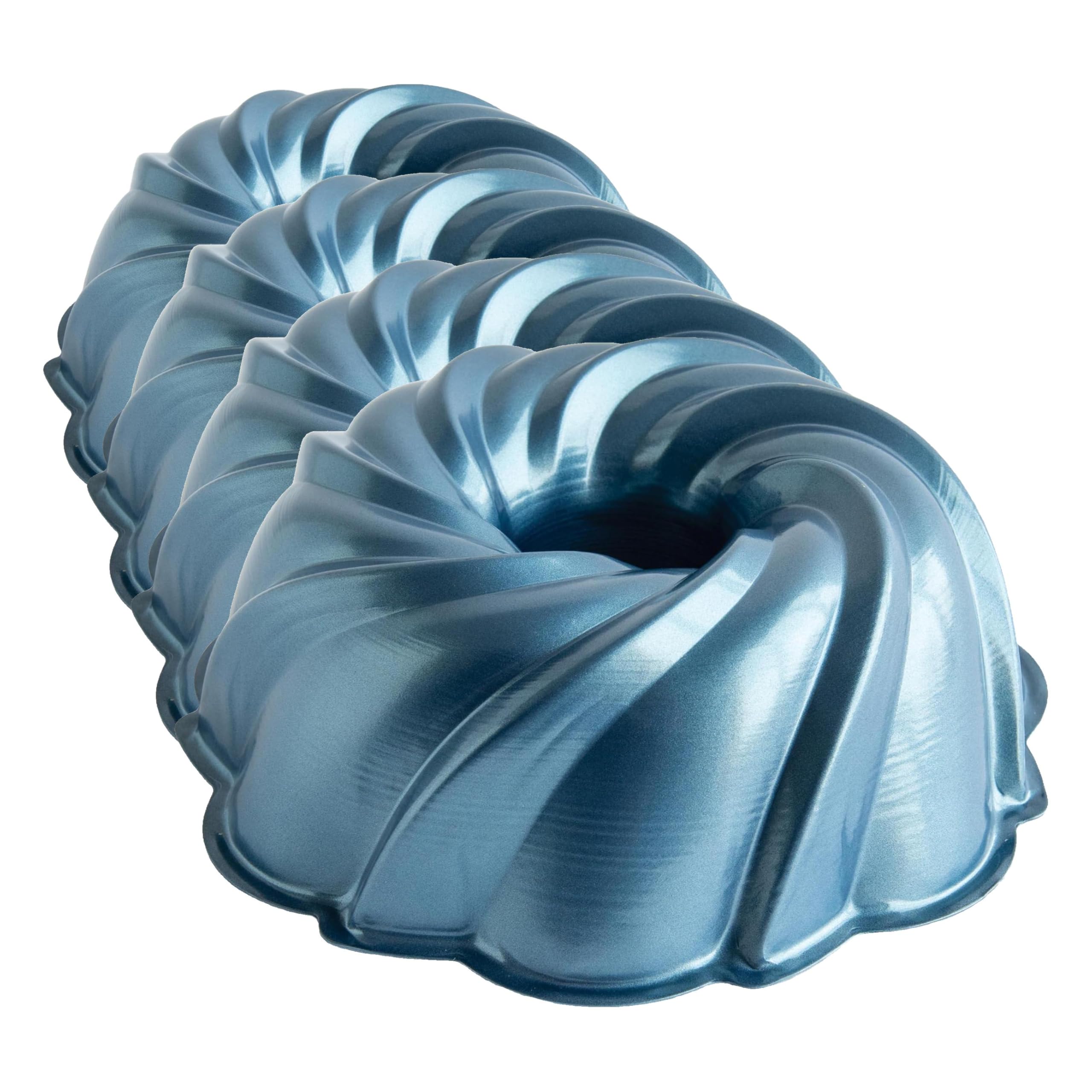 Nordic Ware Formed Swirl Bundt, 10 Cup, Twilight Blue, (Pack of 4)