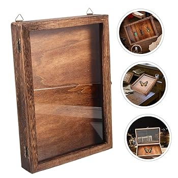 木箱　標本箱　マップケース Amazon.co.jp: Lurrose 標本ケース 標本箱 木製 ディスプレイ