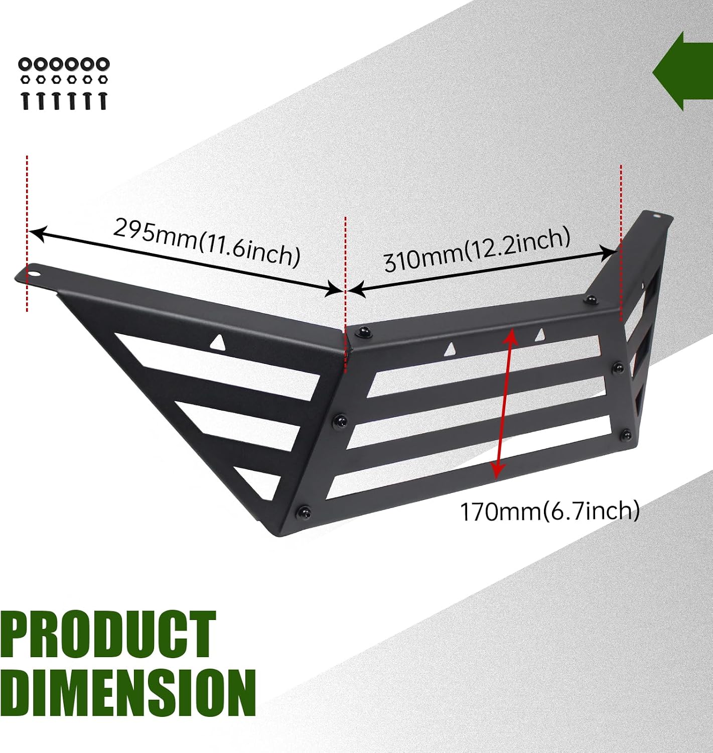 Bed Enclosure Tailgate Compatible with 2022-2024 Polaris RZR PRO R/PRO R 4 Heavy Duty Steel Rear Cargo Bed Extender Tailgate Bed Enclosure Rack Accessories