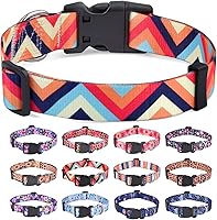 Vista 33 de Juego de collar y correa para perros pequeños, collar suave y cómodo para mascotas para perros pequeños, medianos y grandes, patrón geométrico
