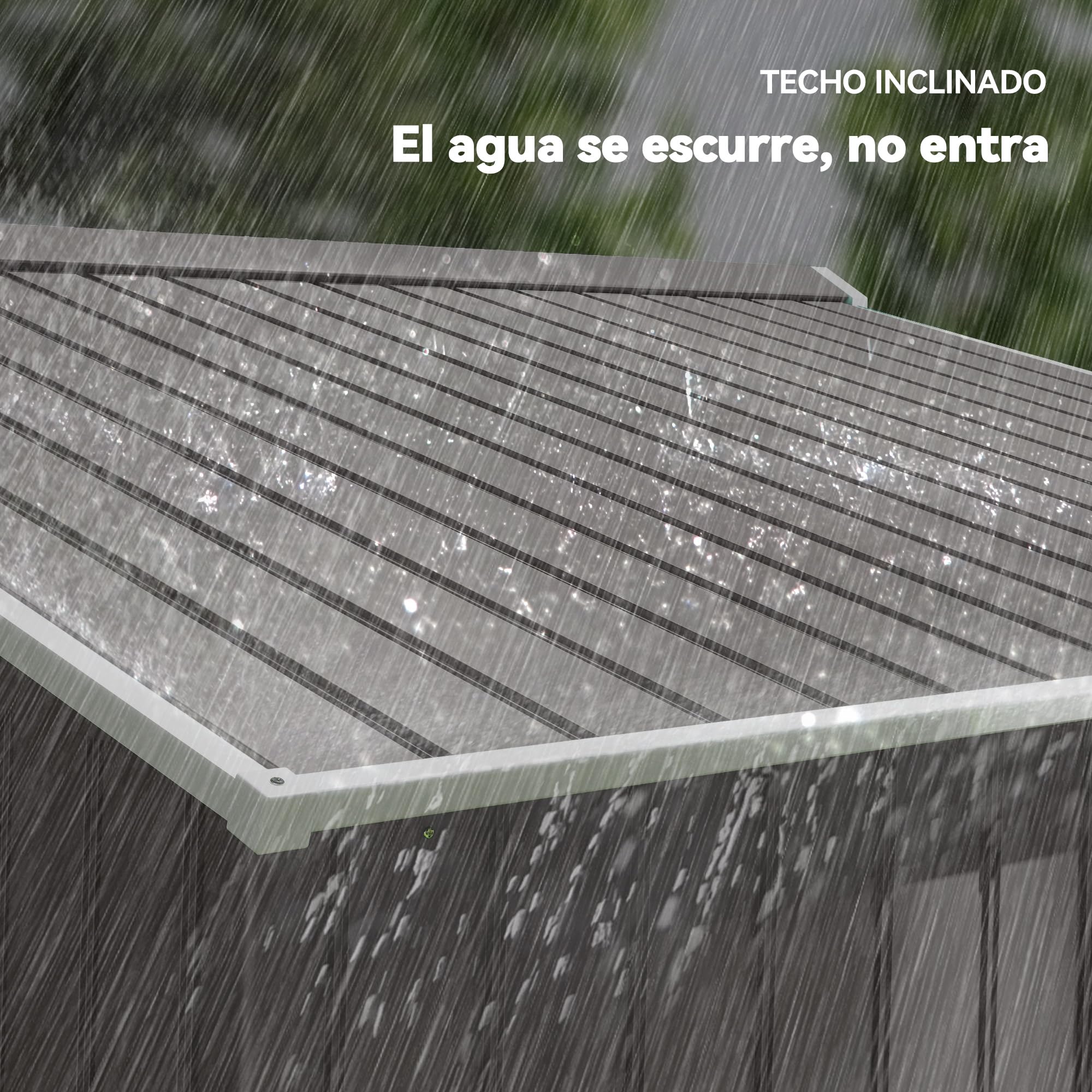 Outsunny Caseta de Jardín Exterior, 5 m² 277x195x192 cm, Cobertizo de Jardín Exterior Metálico con 2 Puertas Correderas, Base Refuerzo (Suelo NO Incluido) y 4 Ventanas, Gris — view 6