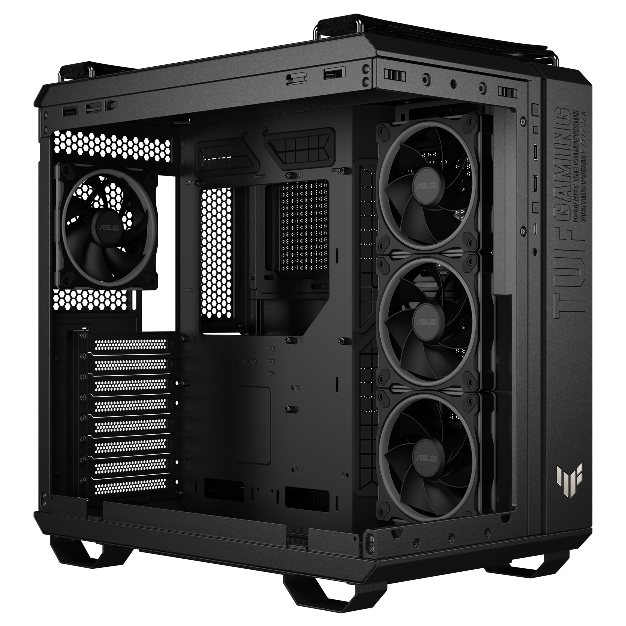 ASUS TUF Gaming GT502 Horizon Caja ATX Torre Mediana Doble Cámara USB 20 Gbps Tipo-C Negro