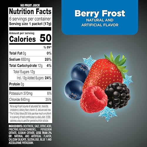 Miniatura 5 de Tienda Basic Care Advantage Care - Paquetes de electrolitos en polvo para rehidratación, Berry Frost, 6 unidades (paquete de 3)