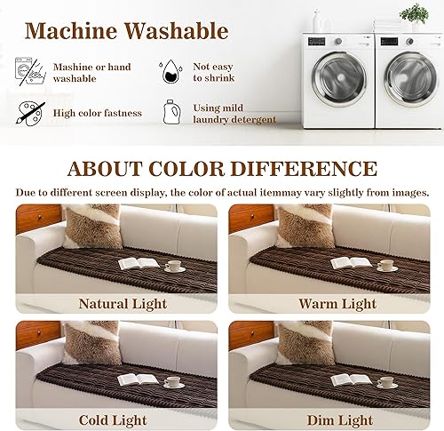 Miniatura 7 de MYSKY HOME Fundas para sofá de 3 cojines, aptas para mascotas, fundas de sofá para perros, fundas de sofá lavables para mascotas, fundas protectoras