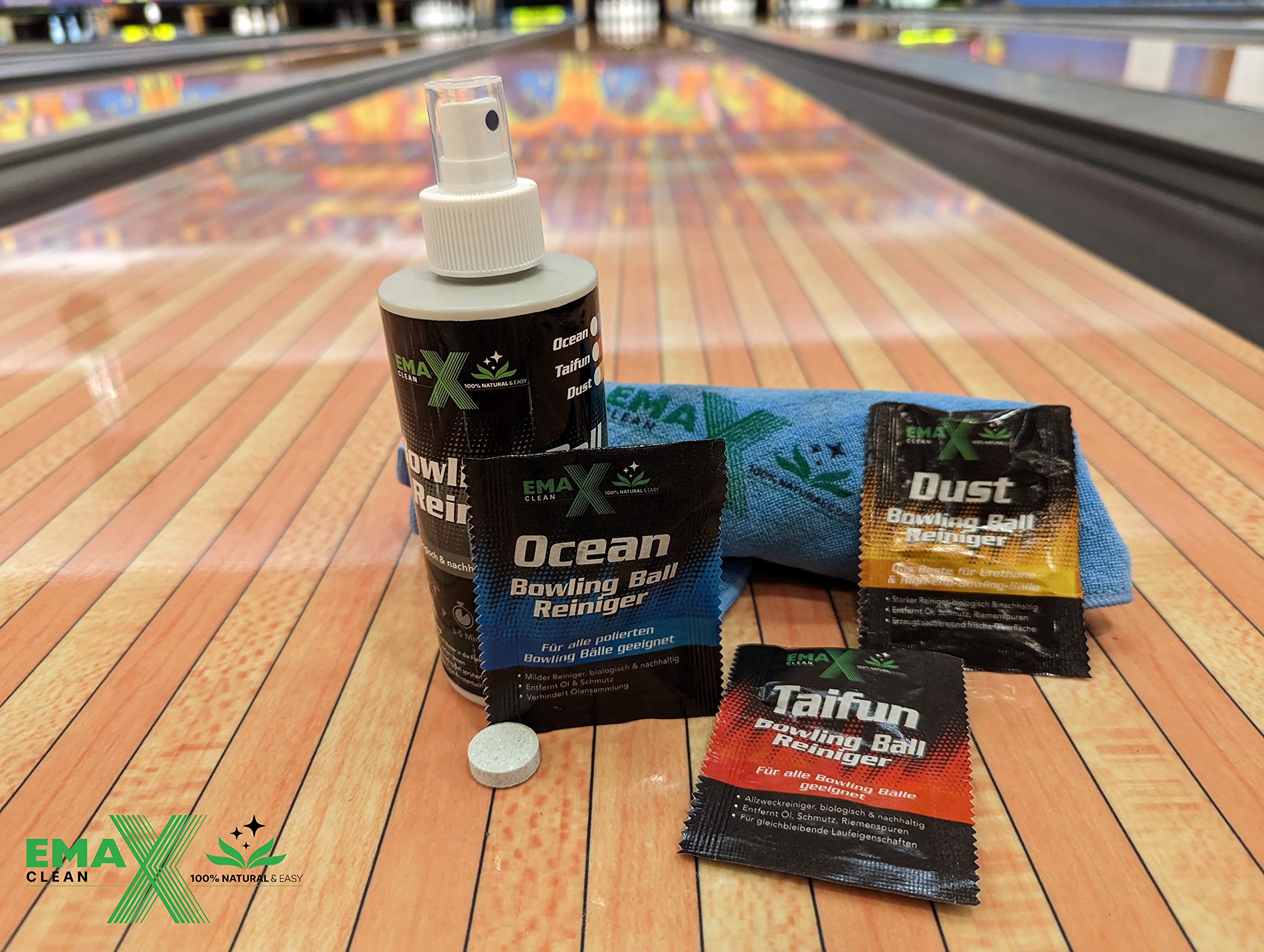 Ocean | Nettoyant pour boules de bowling pour boules polies | Nettoyage efficace des boules de bowling | Nettoyant pour balles en forme de tabulation | Fabriqué en Allemagne