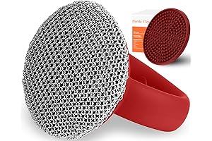 Cast Iron Grill Pan Brush with Sturdy Chains Link