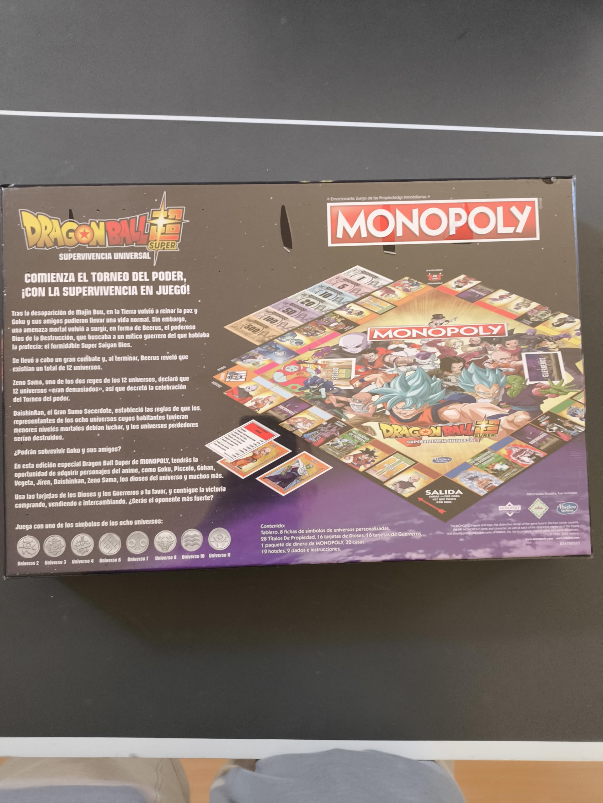 WINNING MOVES Monopoly Dragon Ball Super - Gioco da tavolo delle proprietà immobiliari, versione in spagnolo (lingua italiana non garantita)