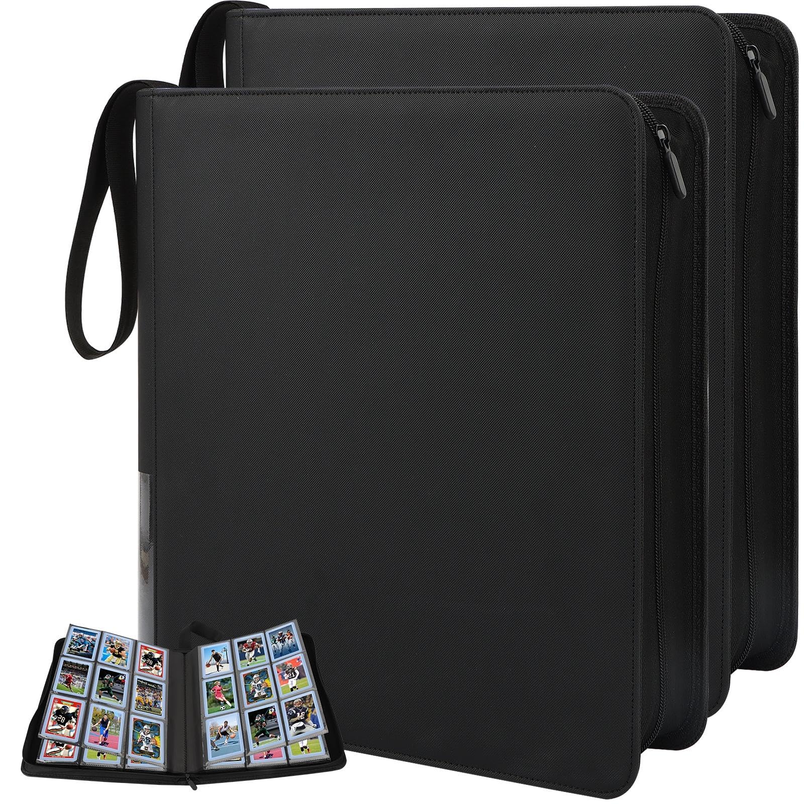 AOBOPLE 2 Pack Toploader Binder 9 Pocket,576 Pockets Top Loader Binder for 3 x 4 Inch Card Waterproof PU Top Loaders Card Binder Fit for MTG TCG Football, Photo Cards Sports Cards โ image 1