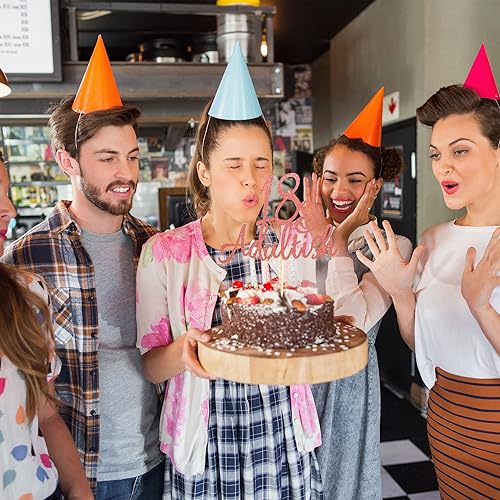 Vista 24 de Decoración para tartas de 18 y adultos, 18 y palillos para pastel de 18 años, decoración de pastel de cumpleaños de dieciocho años, suministros