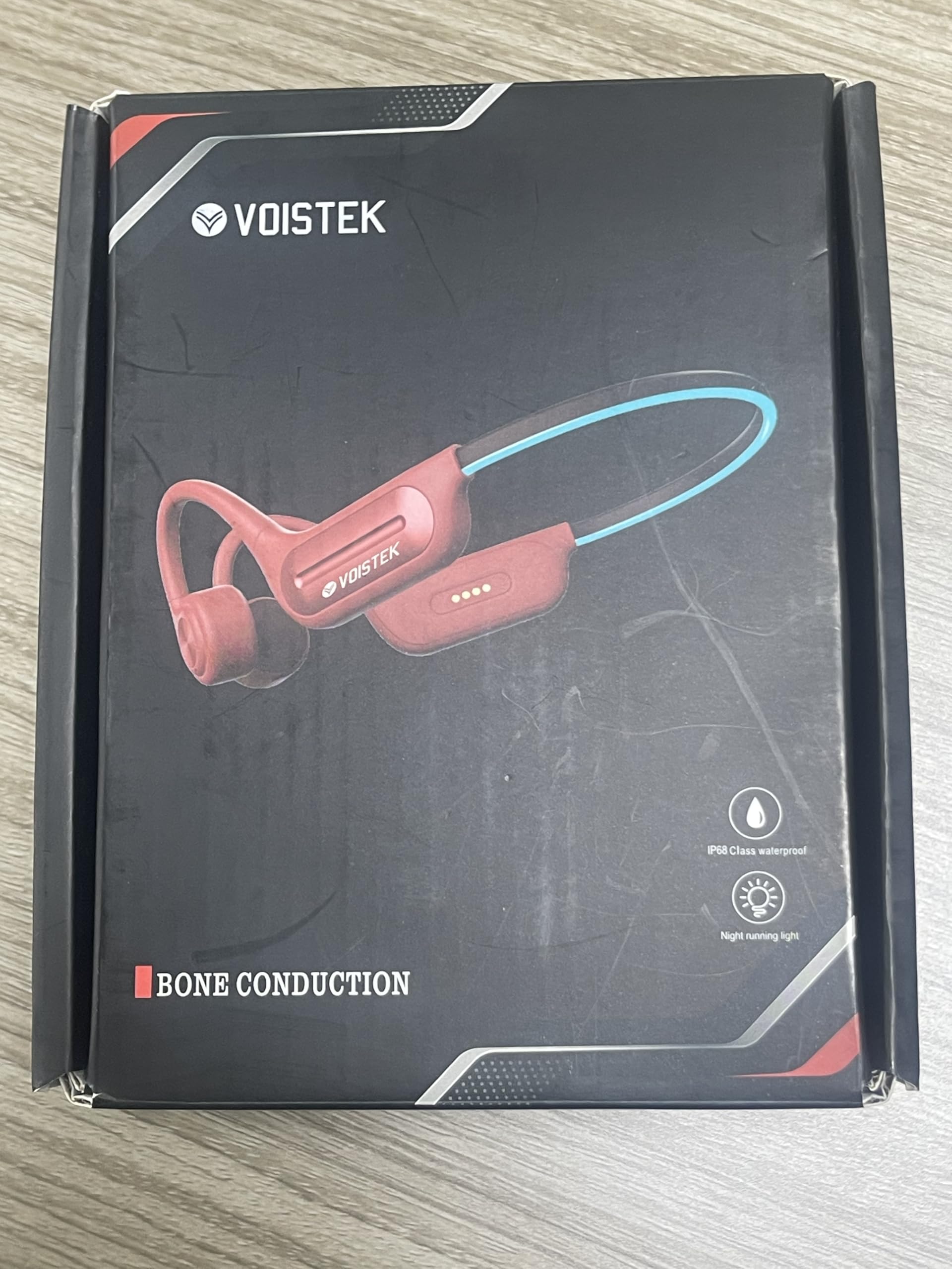 Voistek Knochenschall Bluetooth 6.0 Kopfhörer, IP68 wasserdicht, mit MP3-Player 32GB Speicher, Unterwasser kabellos, Open-Ear-Design für Schwimmen, Laufen, Fahrrad & Surfen (Grey)