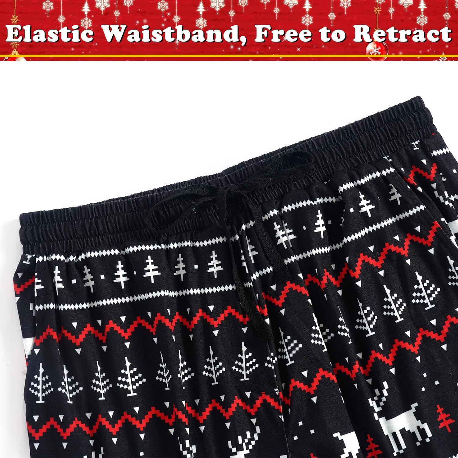 Chrismas Pajama Pants for Men Men's Sleepwear with Ugly Pajama Bottoms - Image 3