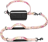 Vista 43 de iYoShop Correa de perro manos libres con bolsa con cremallera, asas acolchadas dobles y bungee duradero para caminar, trotar y correr con tu perro
