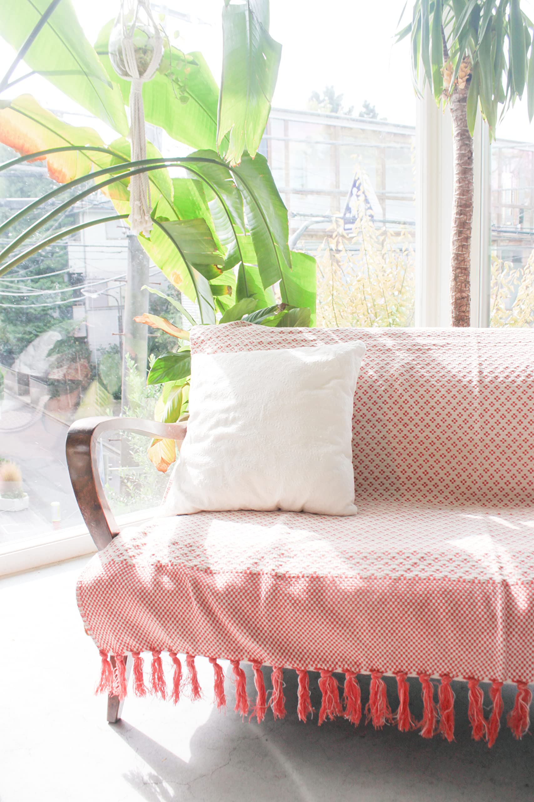 Amazon｜キーストーン コットンスロー マルチカバー フラワー