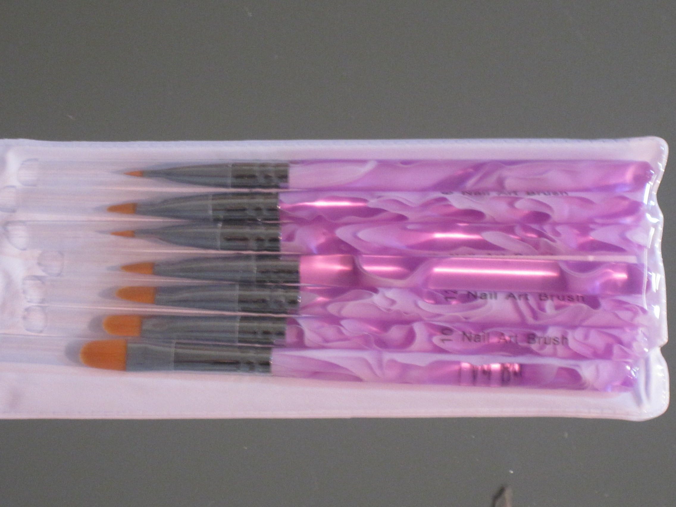 Professional UV Gel Nail Art Tips Builder Brush 7 Sizes with Bonus Glitter Powder (One Jar) And Nail Tape