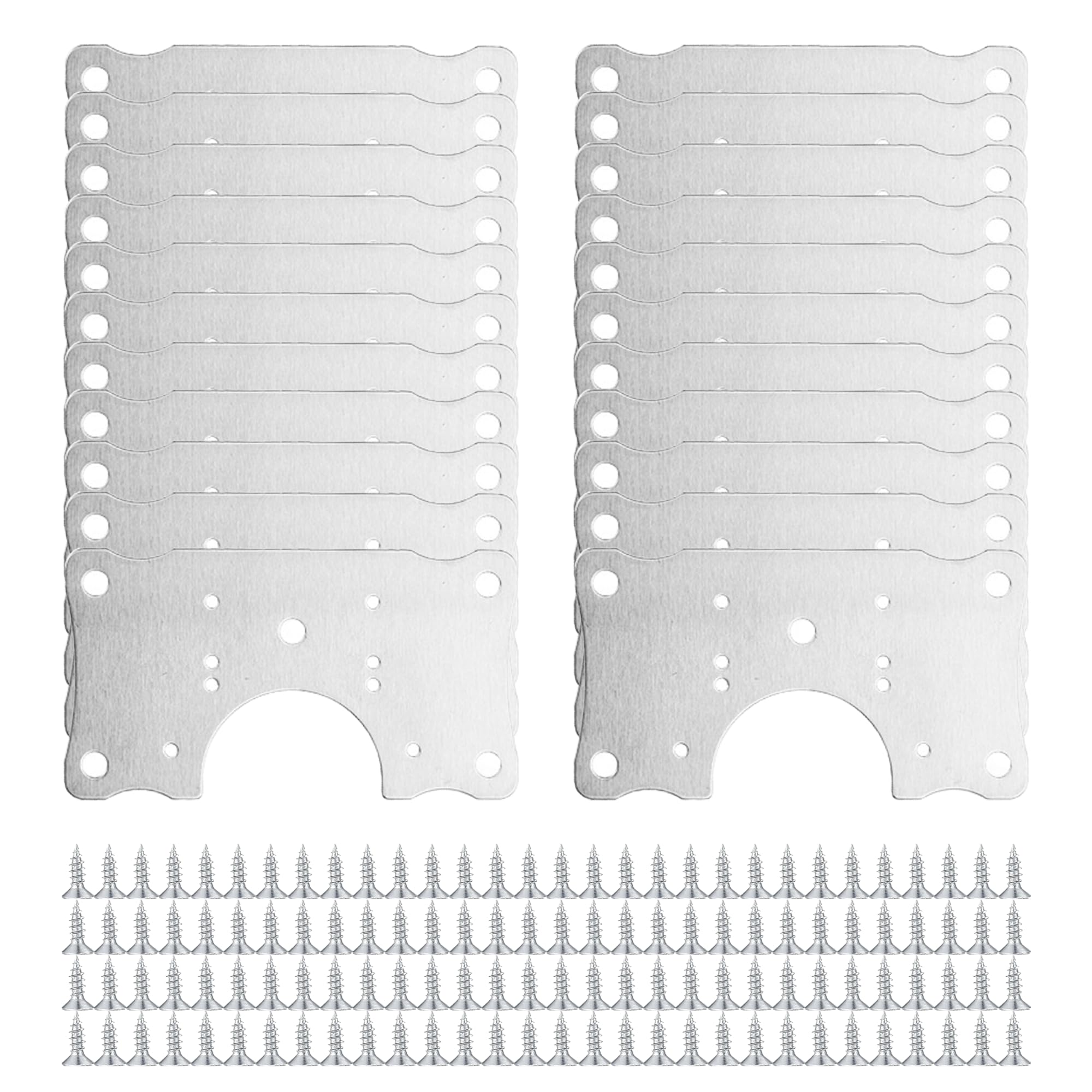 Hinge Mounting Plate Fix, Cabinet Hinge Repair Kit, Professional Door Panel Reinforcement Set - 20 Sets