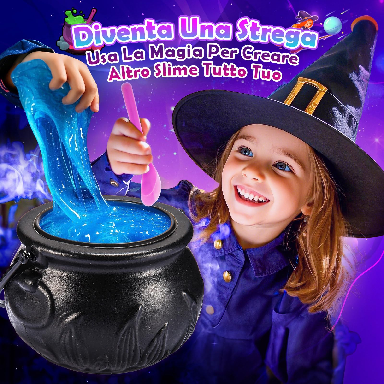 iKidiki Slime per Bambini 6 7 8 9 10 11 12 Anni, Giochi Bambina 6-12 Anni Femmina Galaxy Slime Fluffy Regalo Bimba 6-12 Anni Slime Kit Lavoretti Creativi per Bambini Pozioni Magiche Bambina Giocattoli