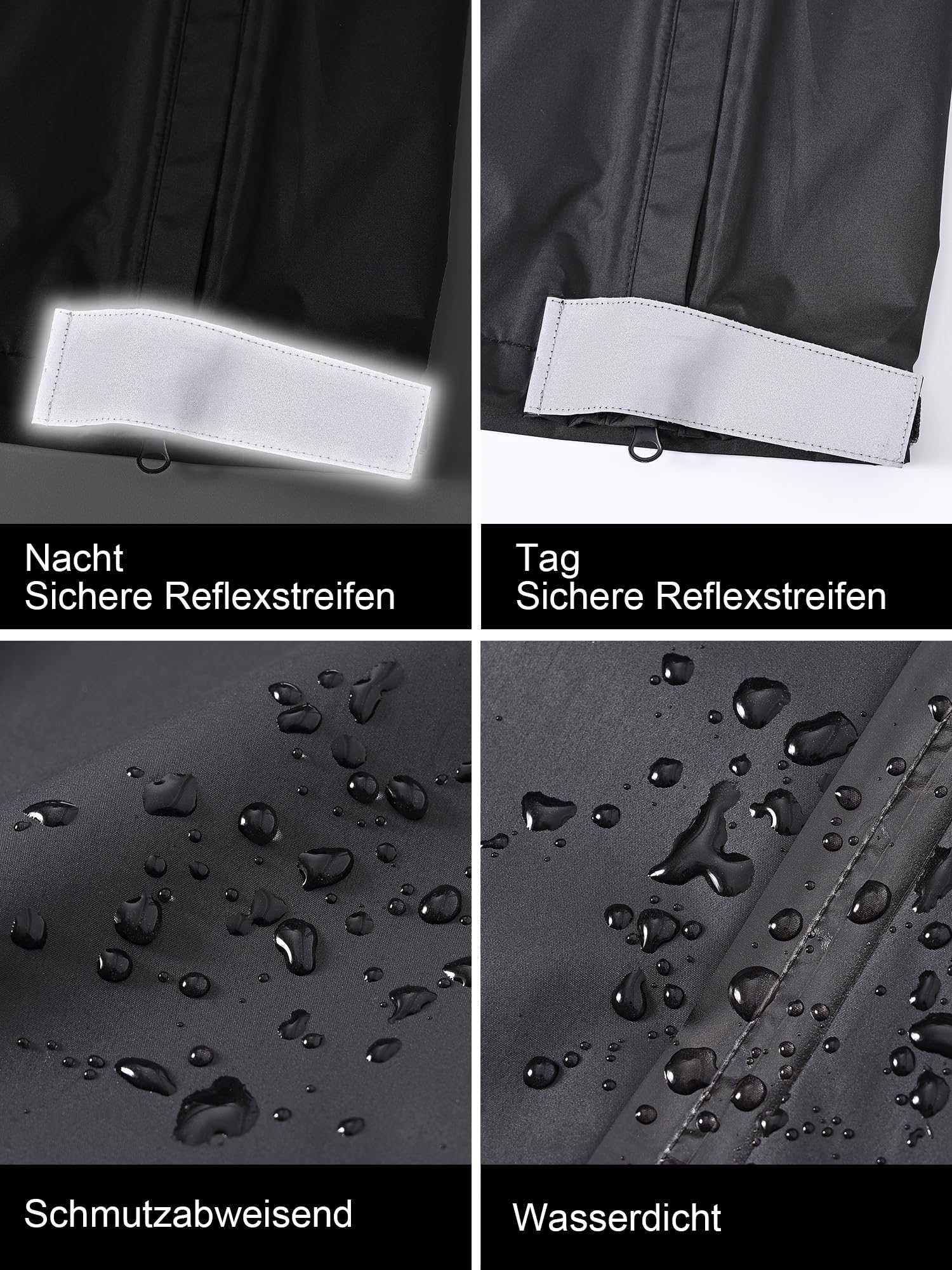 YuKaiChen Pantalon de pluie pour homme, imperméable, avec sac de transport, pantalon d'extérieur respirant avec colonne d'eau de 5000 mm, pour vélo, pêche et randonnée