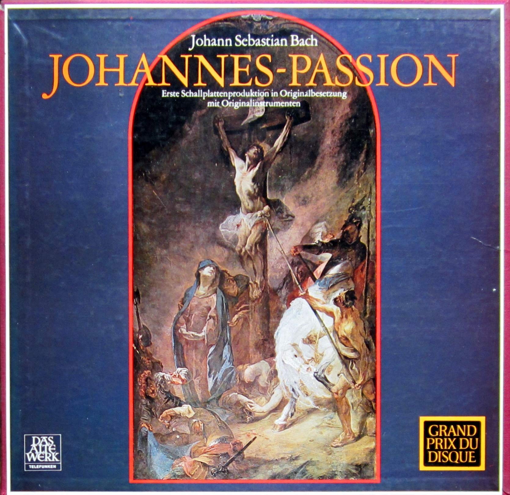 Bach: Johannes-Passion (erste Schallplattenproduktion in Originalbesetzung mit Originalinstrumenten) [Vinyl Schallplatte] [3 LP Box-Set]
