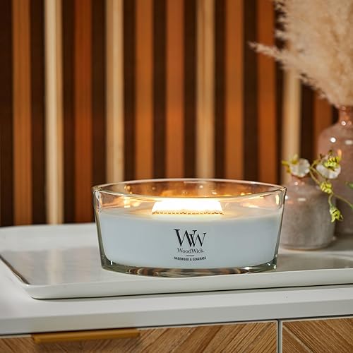 Vista 34 de WoodWick Lavender Spa - Vela mediana en frasco con forma de reloj de arena, cera de mezcla de soja prémium, mecha de madera Pluswick Innovation, 60