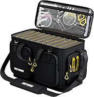 BeyondBraid Hauler Fishing Tackle Bag - Water-Resistant, Hard Molded Bottom, Holds 7 Tackle Boxes - Saltwater & Freshwater Ready