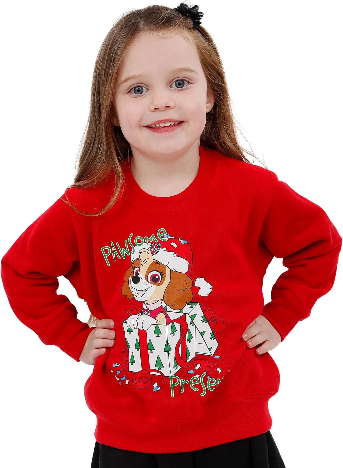 Paw Patrol Christmas Jumper | Skye Girls Xmas Jumper | Childrens Christmas Jumpers | Sizes 4-8