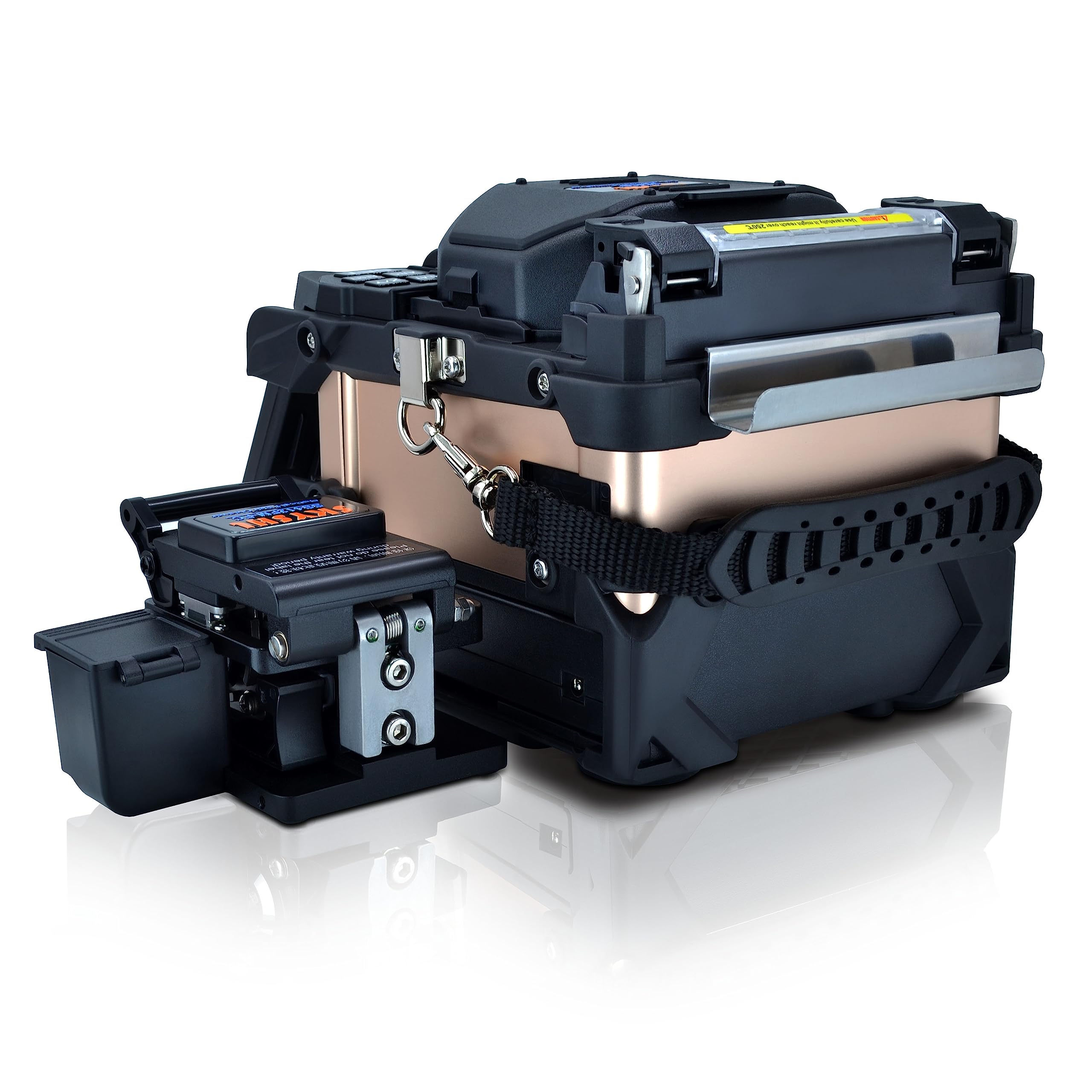 Kern-Ausrichtungs LWL Spleißgerät FTTH SMF MMF DSF NZDSF Glasfaser Spleißgerät Optical Fiber Splicing Fusion Splicer Mit 4.3 Zoll TFT-Touchscreen,Faserschneider und Werkzeugen-SS414F-21