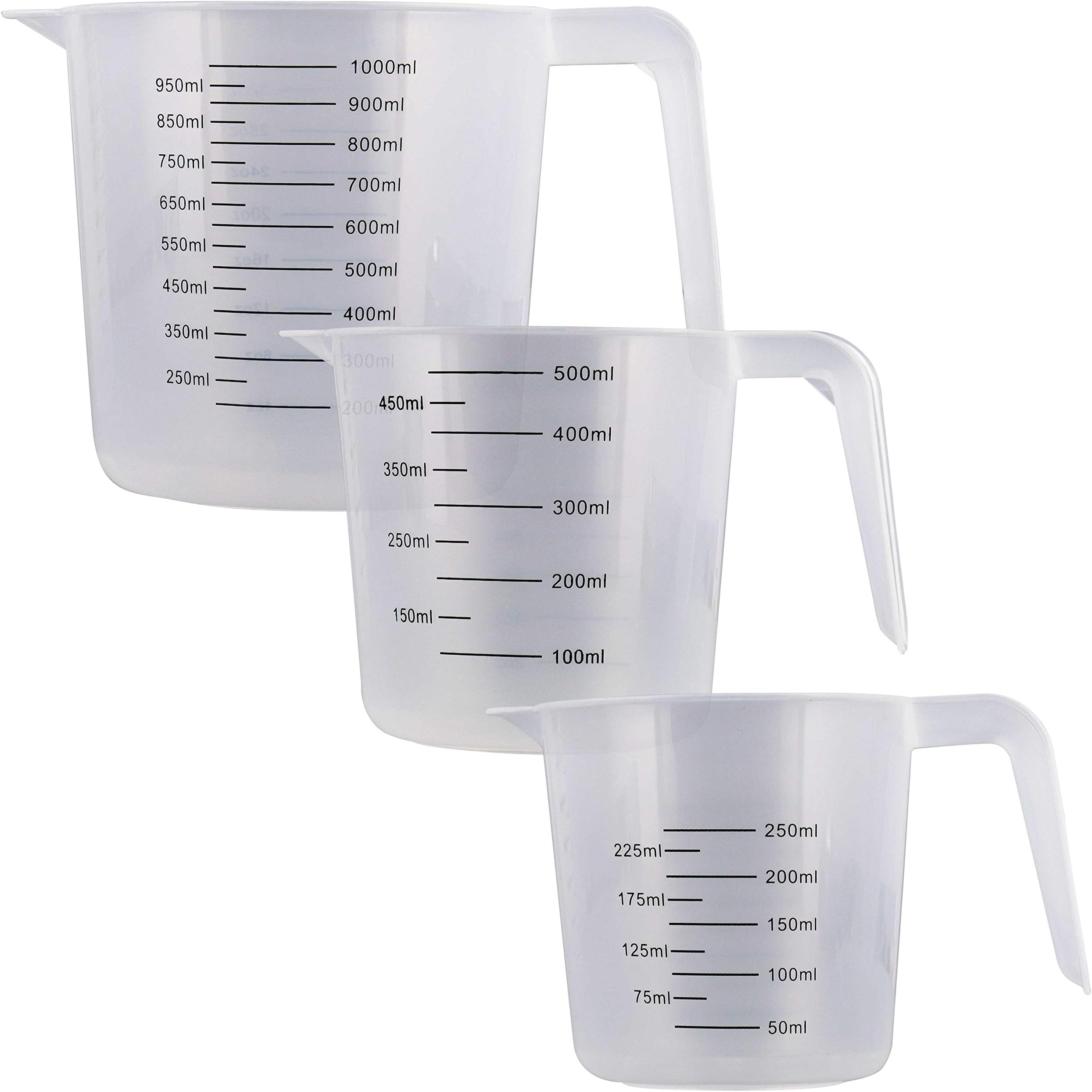 Amazon.com: U.S. Kitchen Supply - Set of 3 Plastic Graduated Measuring ...