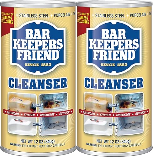 Bar Keepers Friend Limpiador y pulidorPaquete de 2 11510 2 - unidades Blanco 1