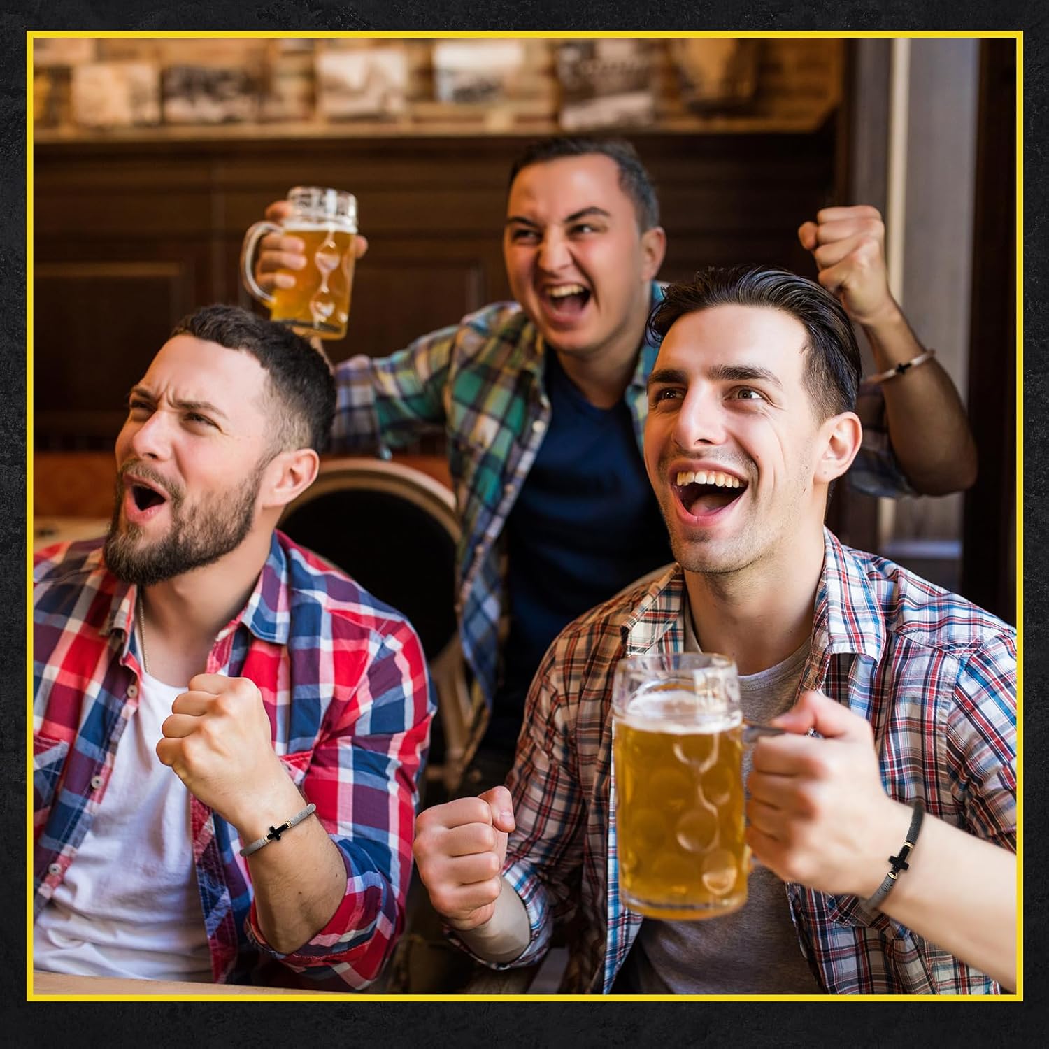 24 Pcs Cross Men's Bracelets WWJD Christian Heishi Surfer Bracelets Stackable Beads Jewelry Religious Jesus Gifts - Image 7