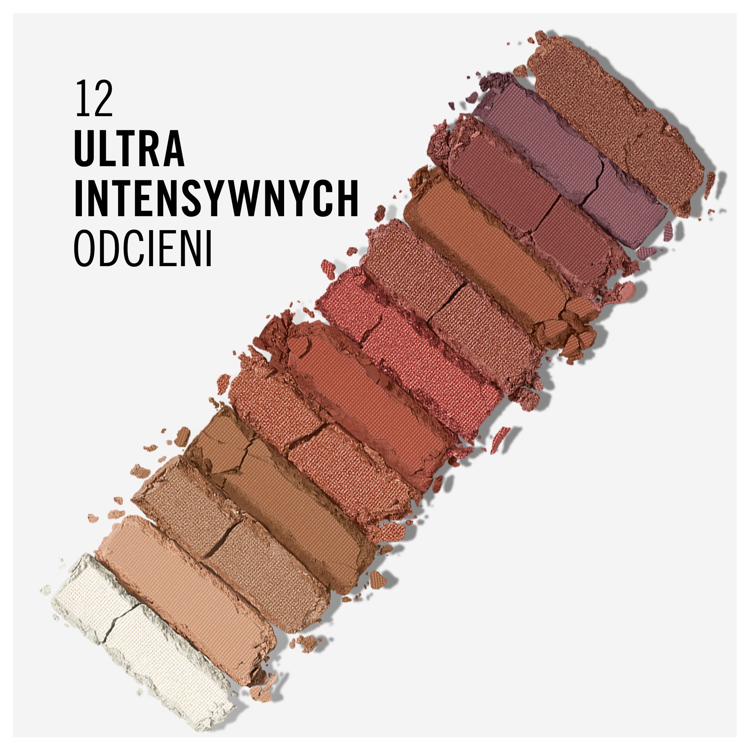 Rimmel Magnif'Eyes paletka 12 cieni do powiek, mocno napigmentowany cień do powiek, gładka konsystencja - Spice Edition