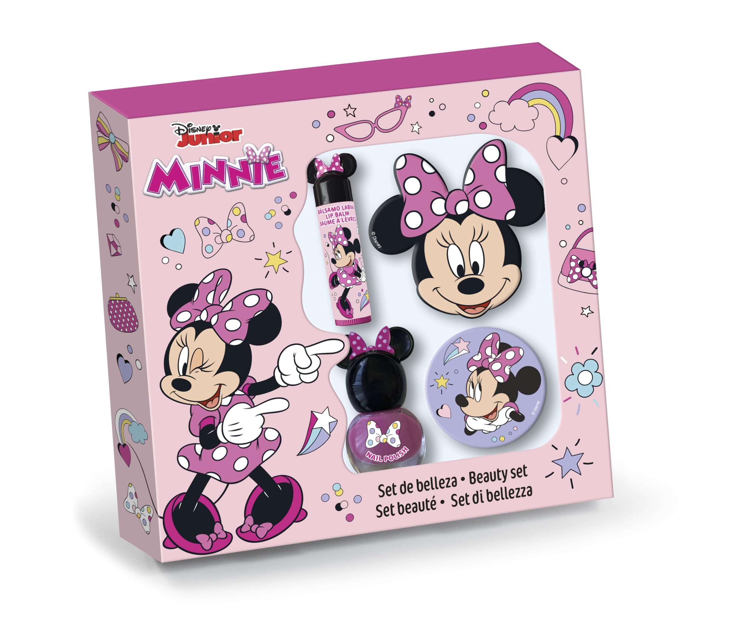 Minnie Beauty Mirror Lip Balm Nail Polish File Set
