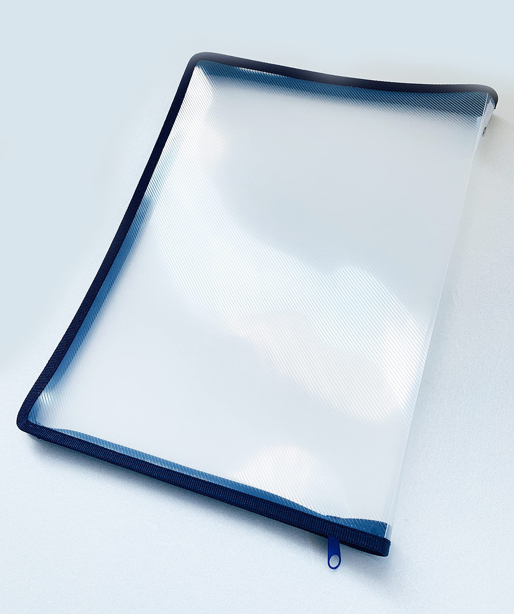 Amazon | B4サイズ ジップファスナー付クリアファイルケース ネイビー