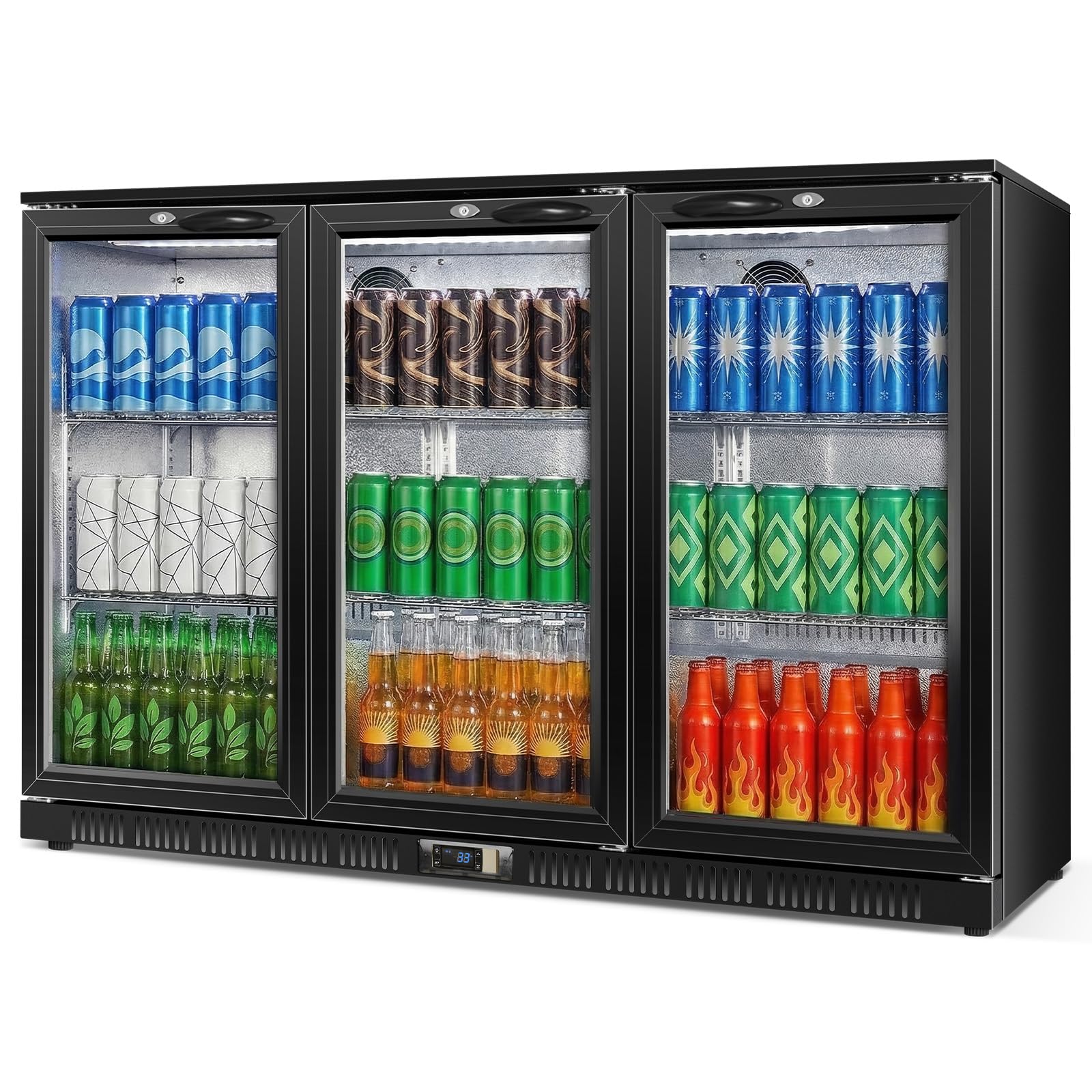 Velieta 12 Cu.Ft. 3 Glass Door Beverage Cooler