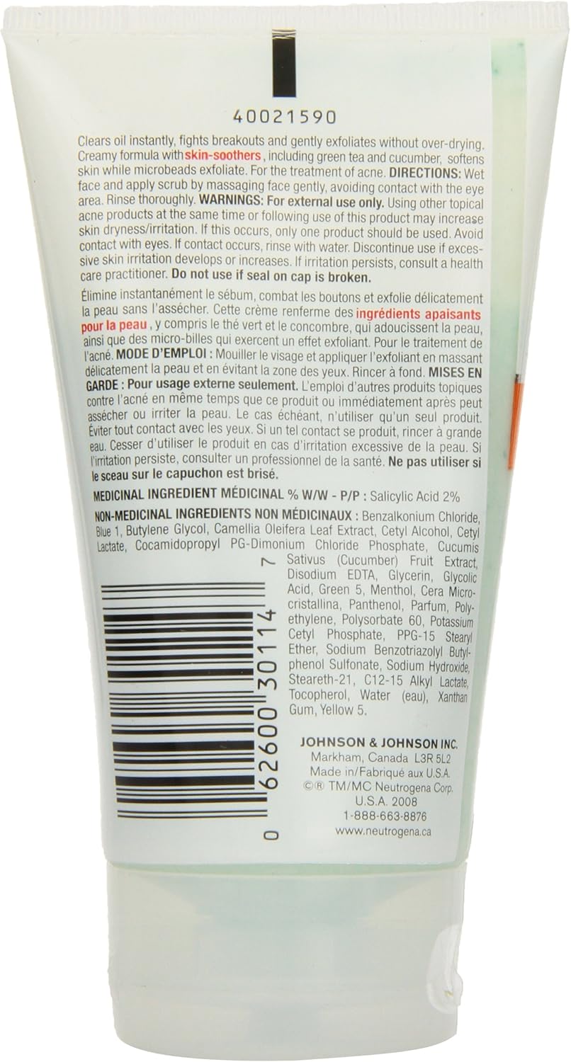 Neutrogena Oil/F Acne Stress Control Clear Scrub