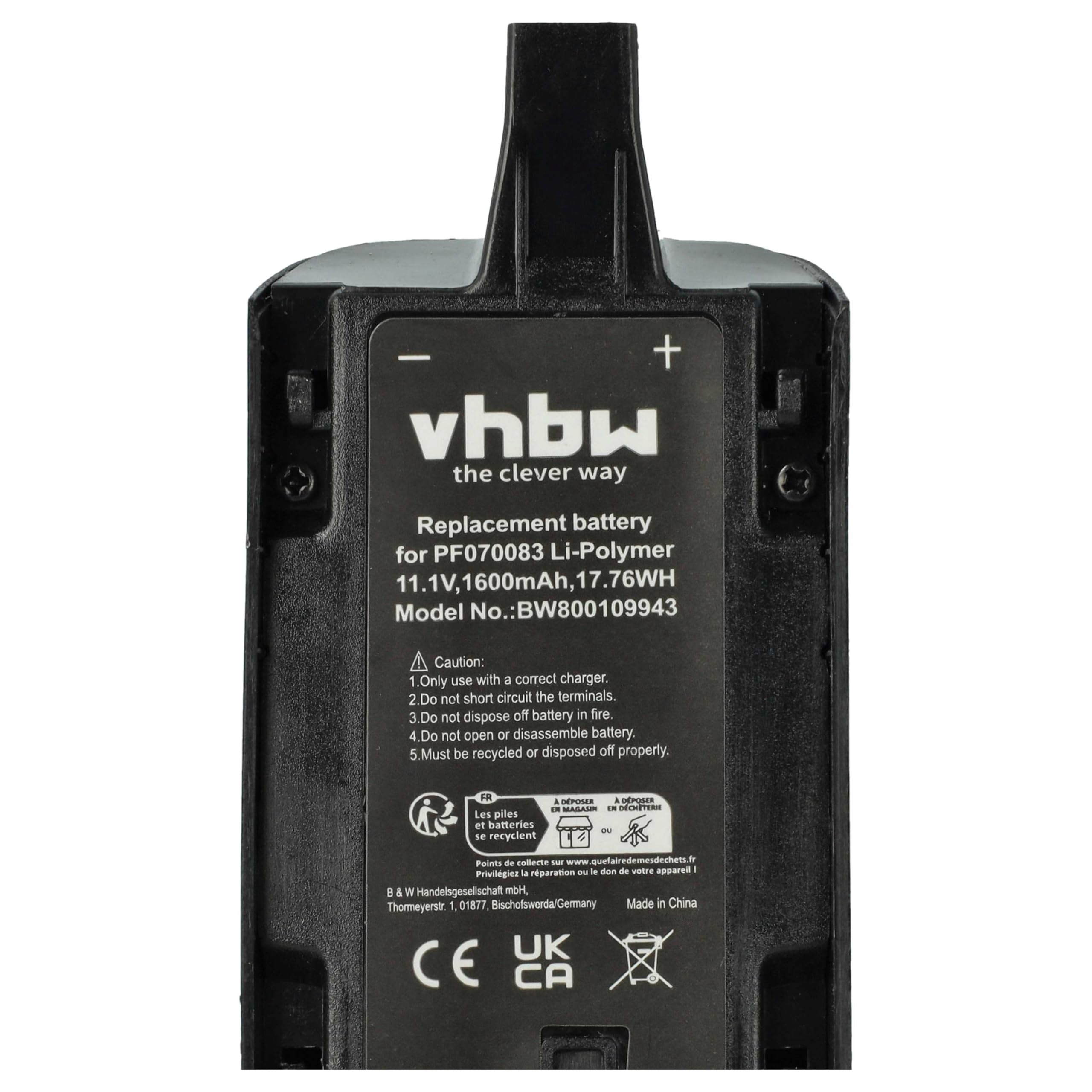 vhbw 1x Batterie Compatible avec Parrot Bebop Drone 1 Drone (1600mAh, 11,1V, Li-polymère)