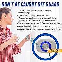 Vista 3 de Dakota Alert Detector de movimiento de alarma de entrada de largo alcance - DCMA-4k Plus Sistema de alarma de alcance inalámbrico de una milla