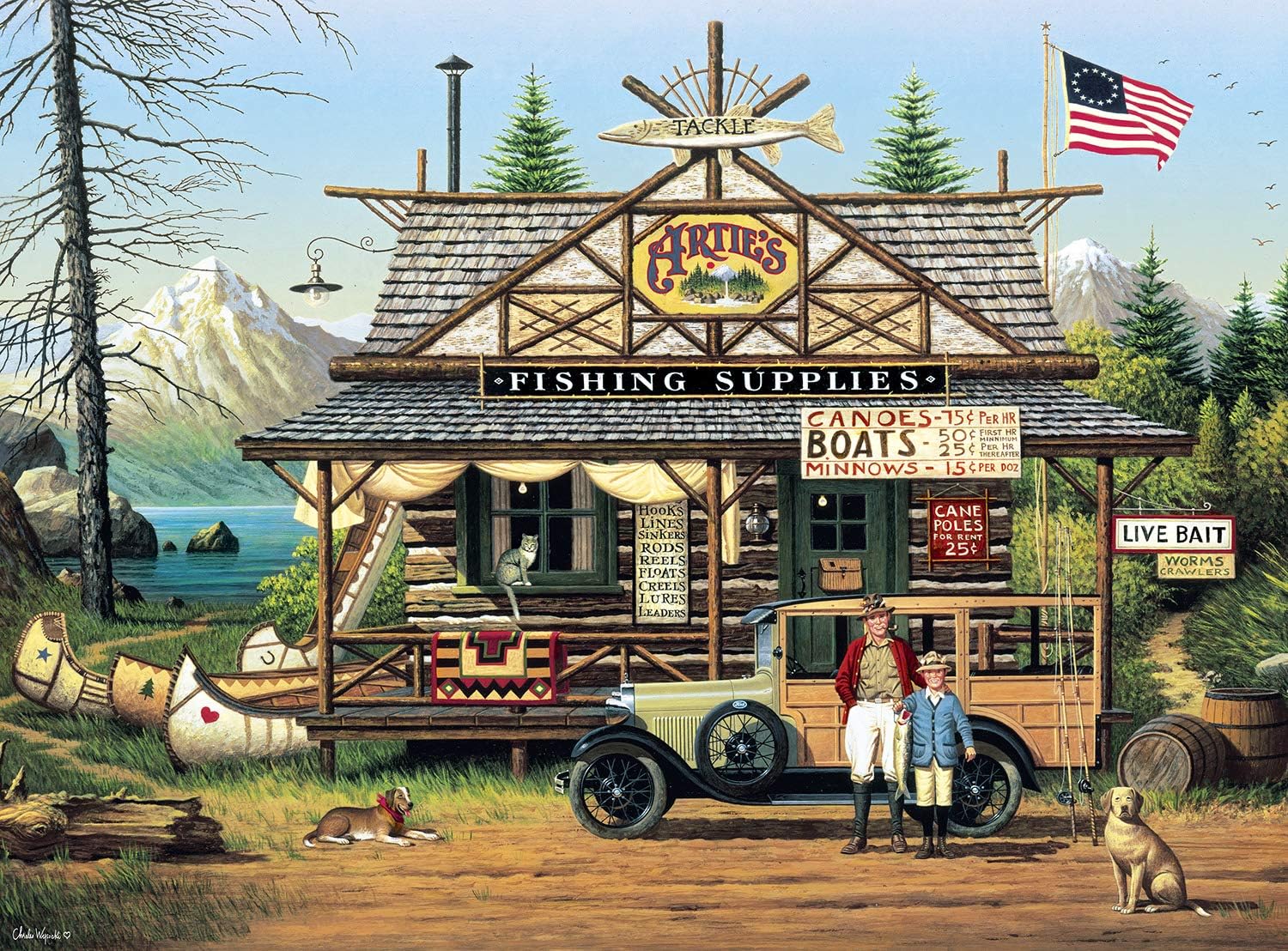 Buffalo Games - Charles Wysocki - Proud Lil' Angler - 1000 Piece Jigsaw Puzzle