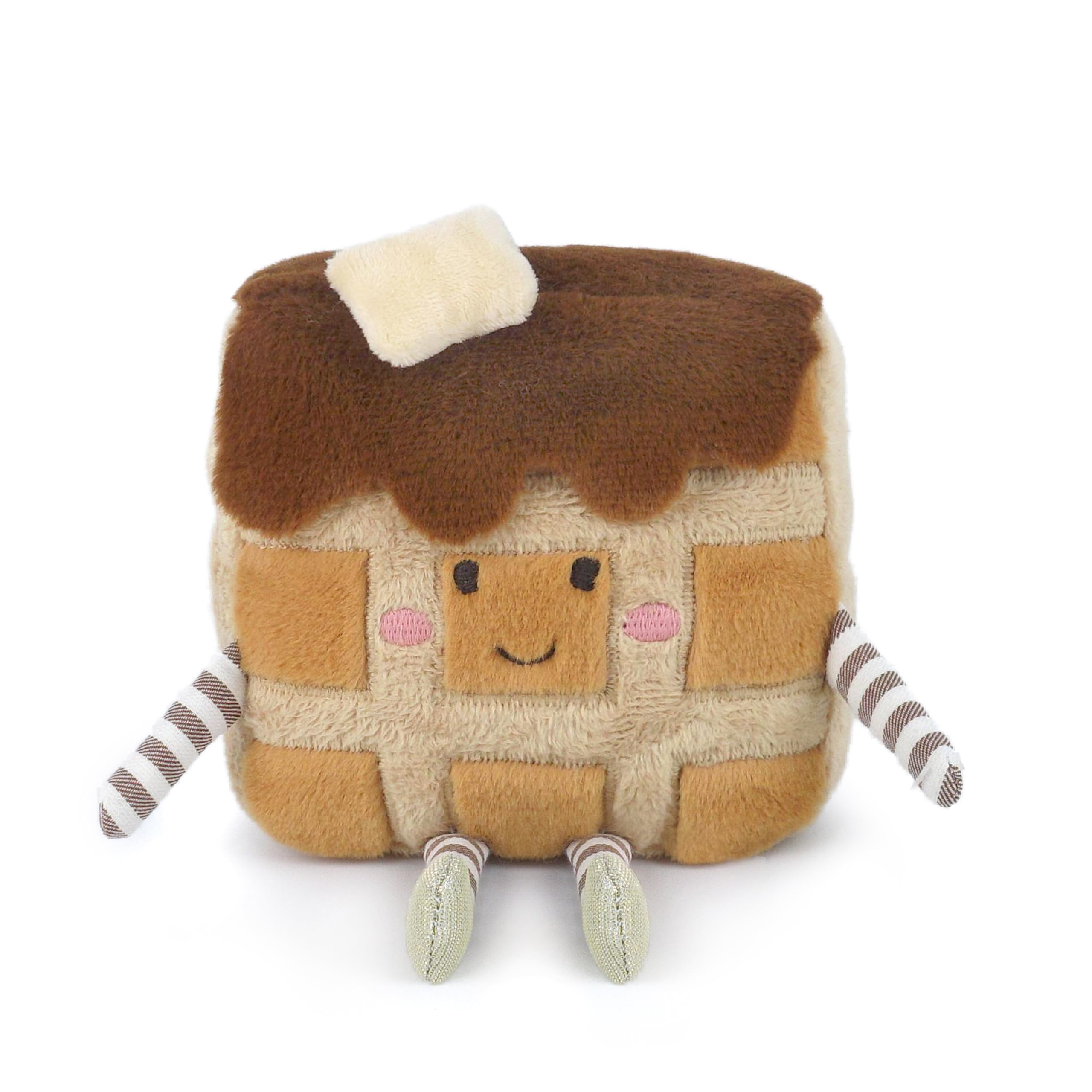 MON AMI Willa Waffles 7.5-Inch Food Plush Toy for Boys & Girls | Cute Breakfast Waffle Stuffed Toy | Playroom Décor Accent