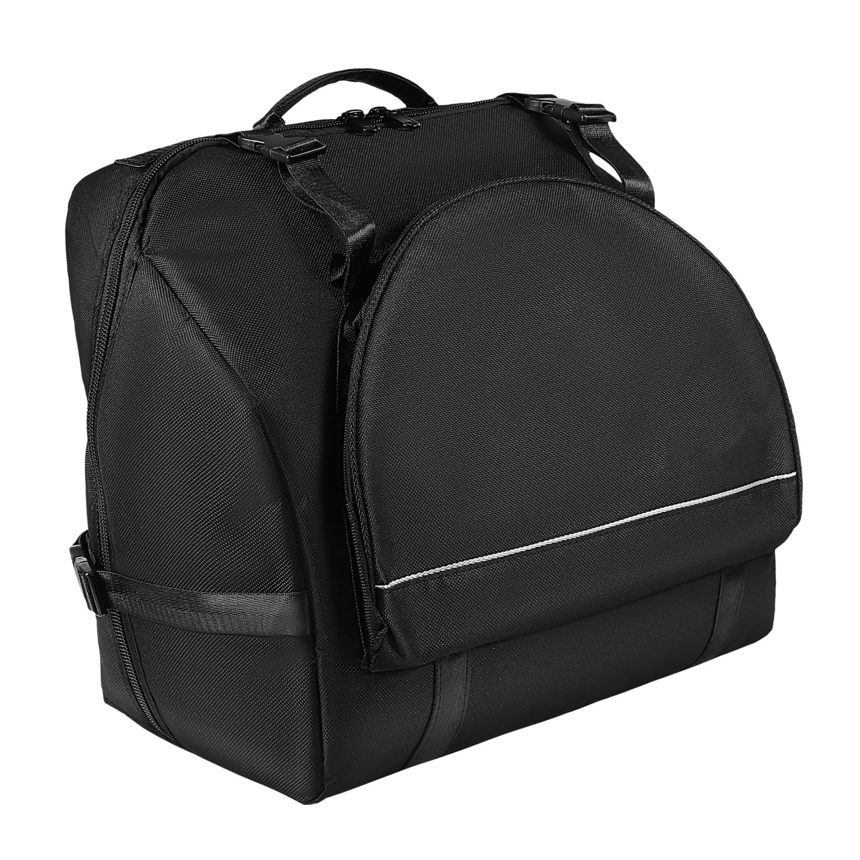 Vaguelly Akkordeontasche für 48/60/72 Bass Akkordeon Gepolsterte Akkordeon Koffer Gigbag Rucksack mit Schultergurte, Zubehör Tasche, Erwachsene Instrument Tragetasche, schwarz