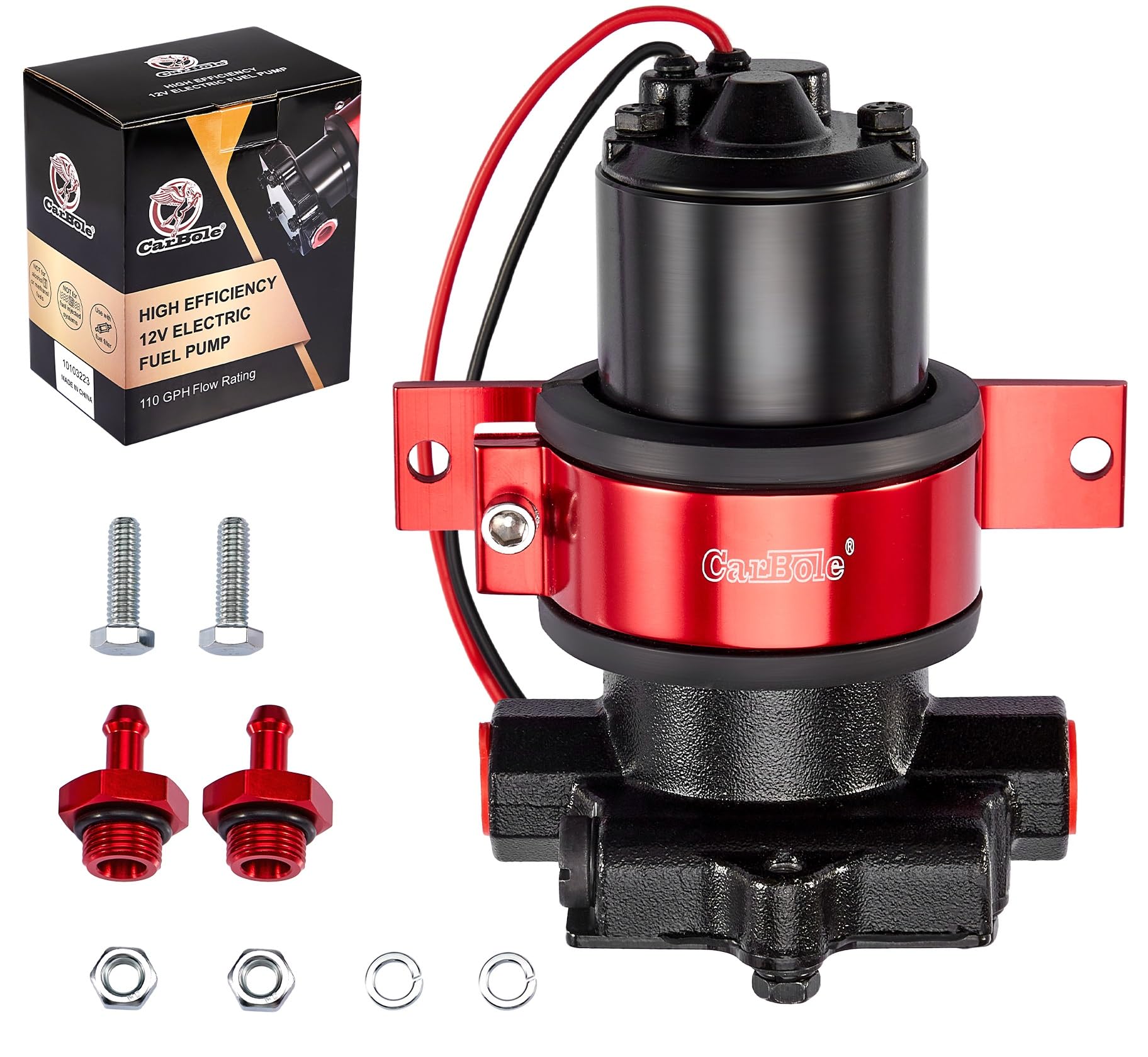Photo 1 of CarBole 110 GPH Electric Performance Fuel Pump DC 12V with Mounting Bracket