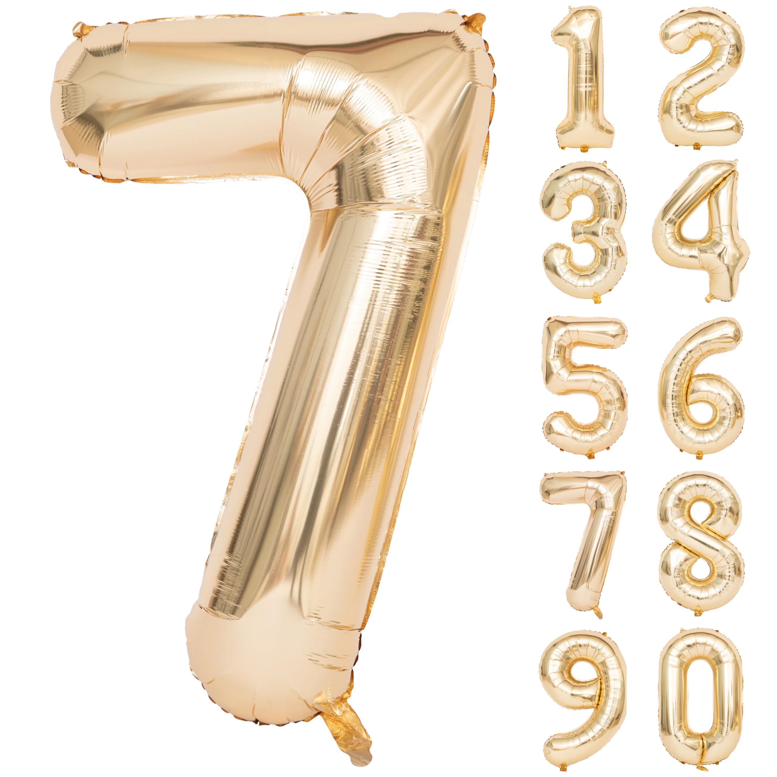 40 "Light Gold number 1 Balloon White Gold Giant birthday balloon Helium Champagne gold number balloons baby shower happy birthday decorations Valentine's Day wedding Digital 1 — view 171
