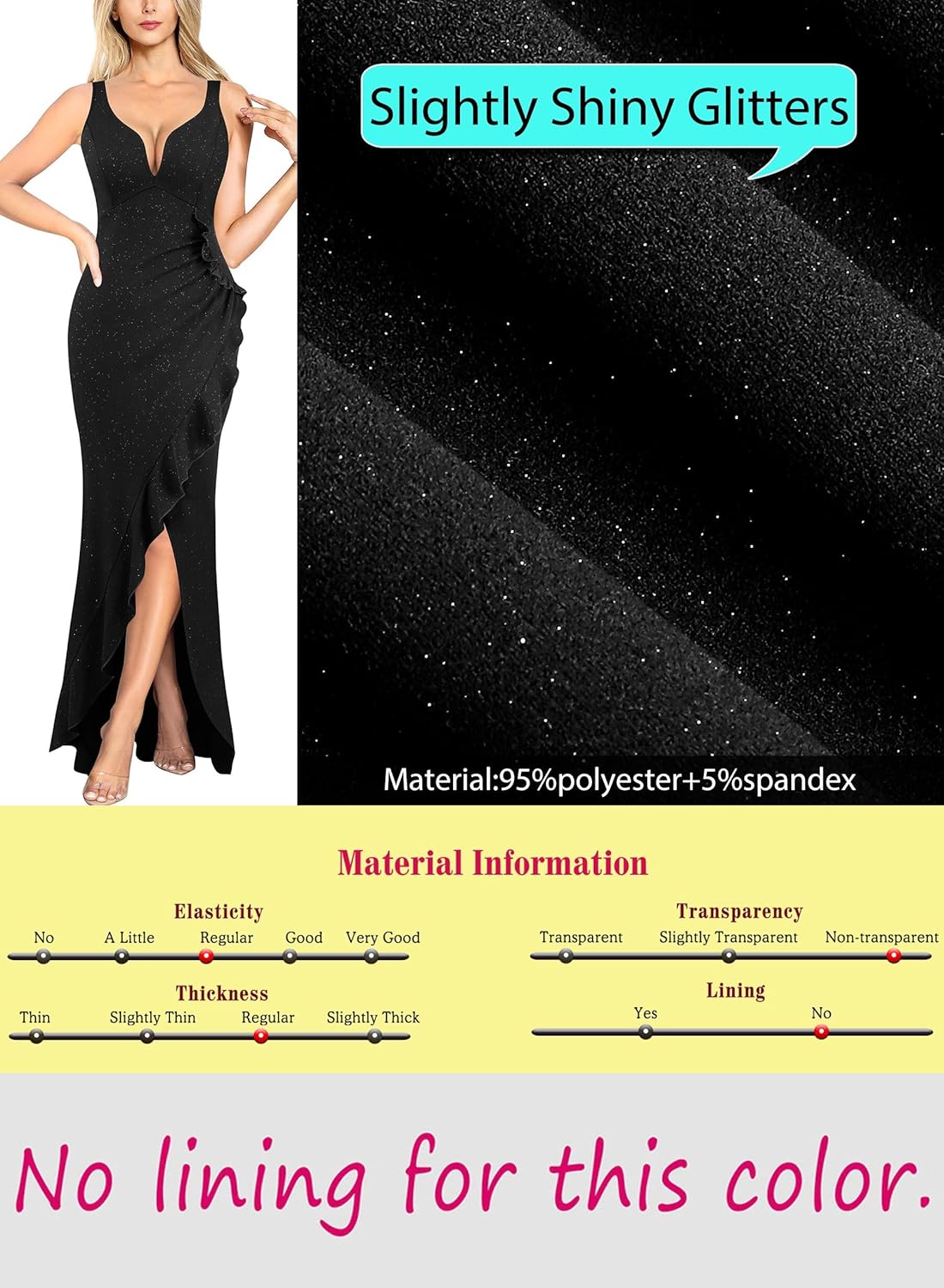 VFSHOW Womens Backless Ruched Ruffle Deep V Neck Formal Prom Wedding Maxi Dress 2023 Spaghetti Strap Sexy Split Evening Gown - Image 7