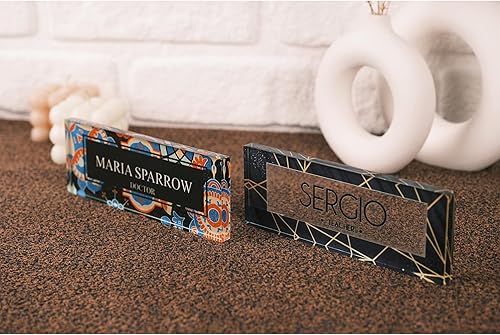 Miniatura 9 de Placa de nombre de escritorio personalizada, decoración de escritorio de oficina grabada personalizada con plexiglás profesional impreso UV,