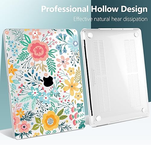 Miniatura 5 de TWOLSKOO Funda compatible con MacBook Pro de 13 pulgadas 2023-2016 A2338 M2M1 A2251 A2289 A2159 A1989 A1706, cubierta rígida de plástico y funda de