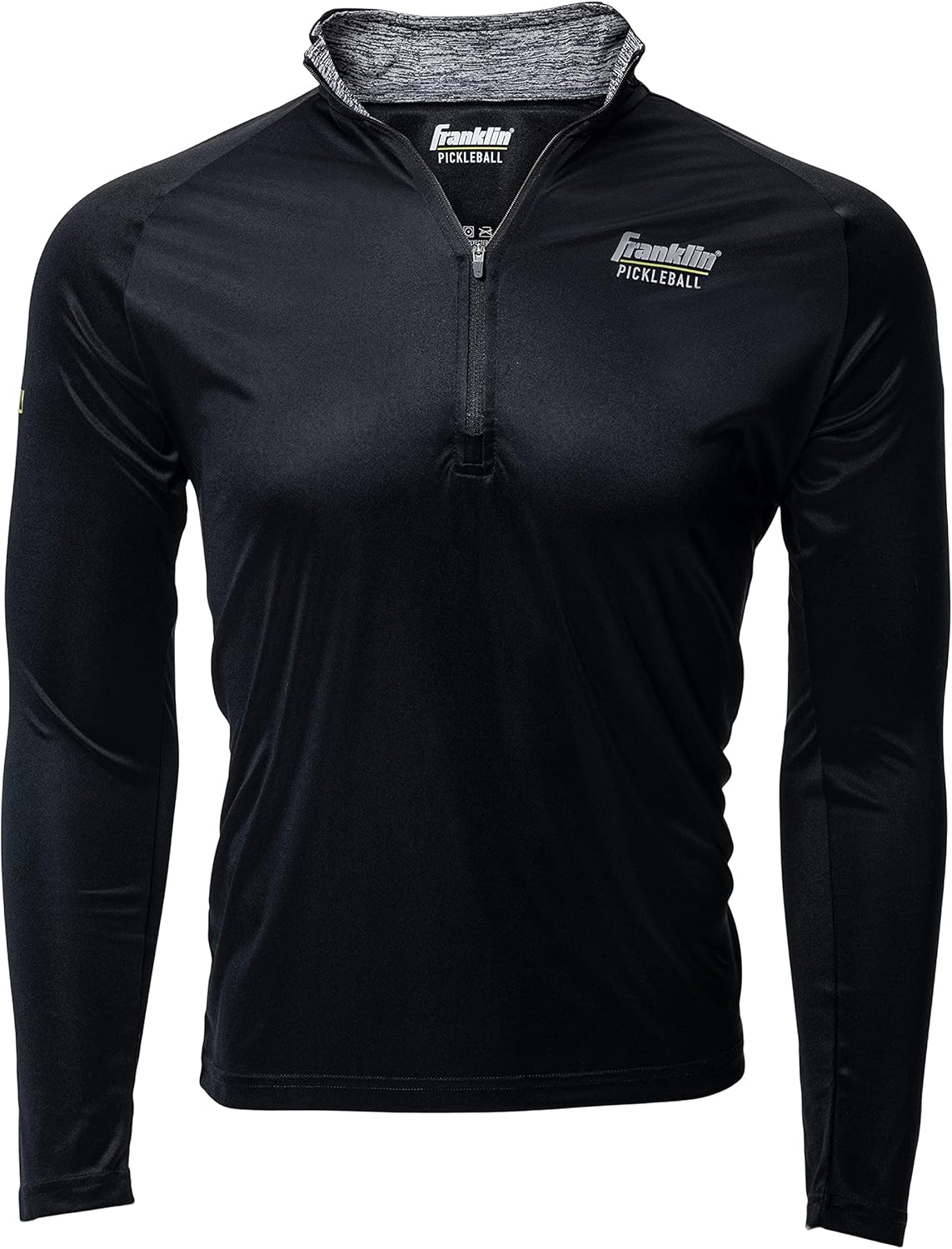 Franklin Sports Men's Black Long Sleeve 1/4 Zip Shirt-Relaxed Fit