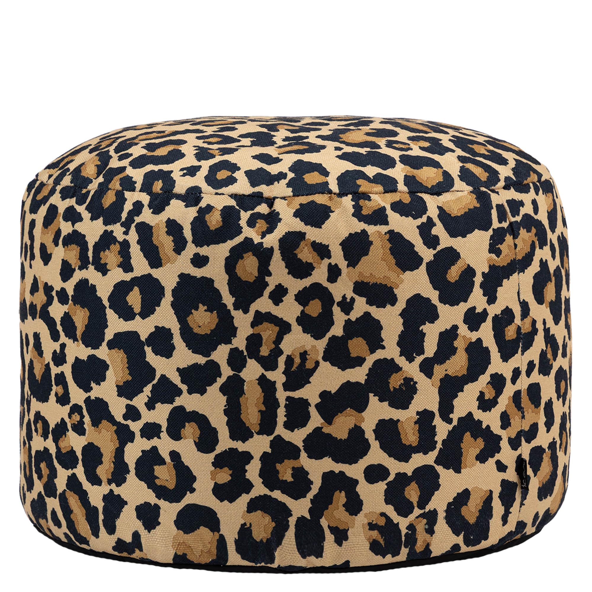 icon Milano Leopard Print Bean Bag Footstool with Filling Included