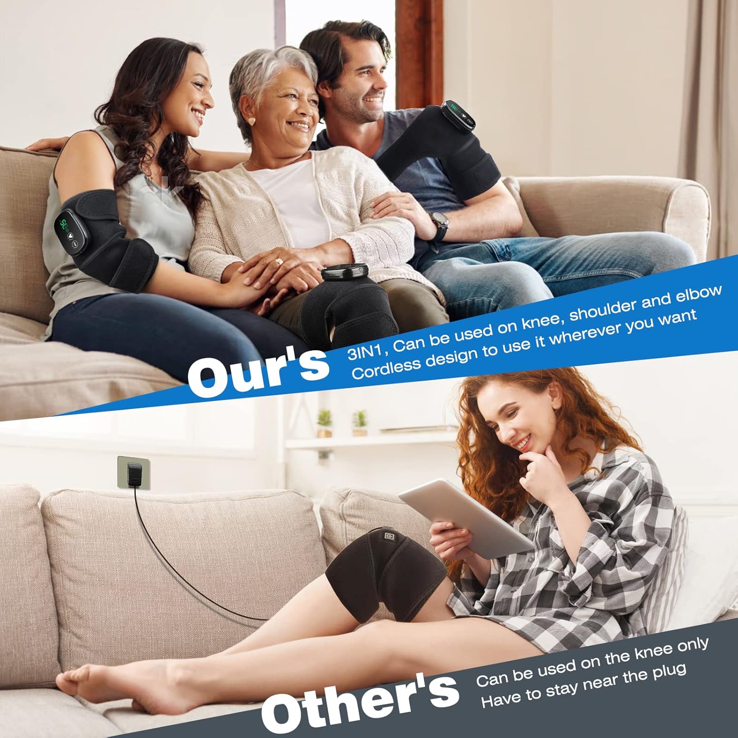 Primjena jastučića za masažu na različitim dijelovima tijela