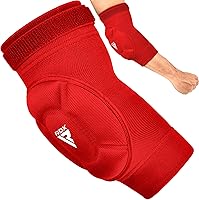 Vista 9 de RDX Almohadillas para codo, protector de codo para Muay Thai MMA Kickboxing Sparring, protección de golpes para artes marciales, manga acolchada