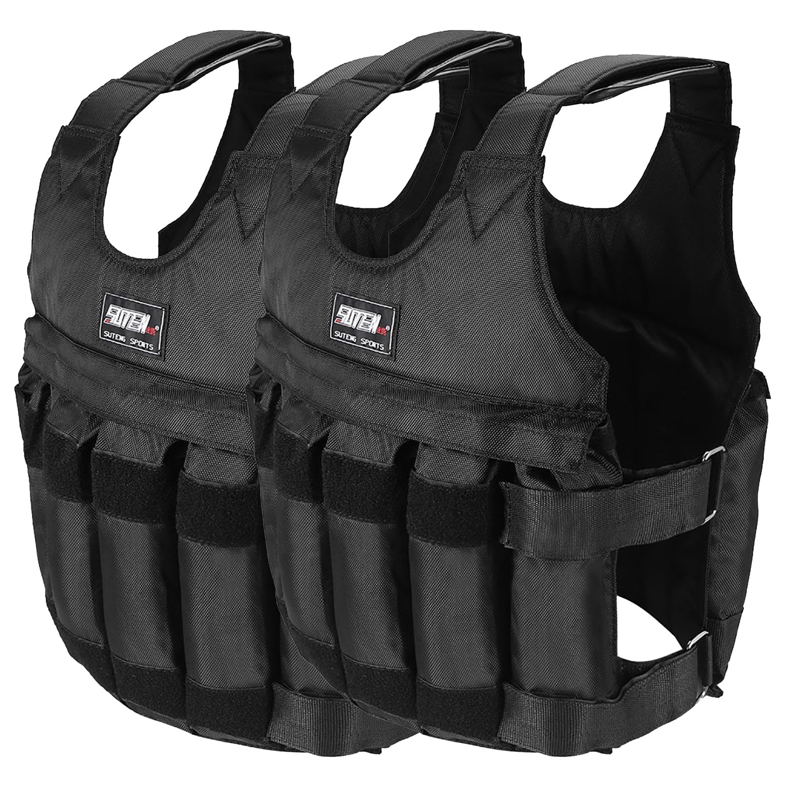 110LB Weighted Vests Workout Vests, Adjustable Body Weight Vest with Reflective Stripe Running Vest for Men Women Strength Training, Training Workout,