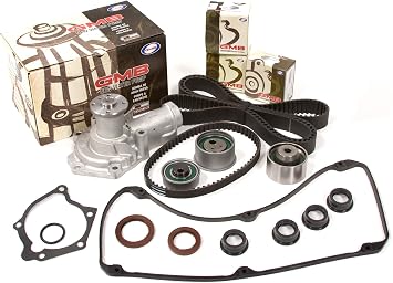 Evergreen TBK232VC2 Compatible With Mitsubishi Eclipse Galant SOHC 2.4L 4G64 Timing Belt Kit Valve Cover Gasket GMB Water Pump
